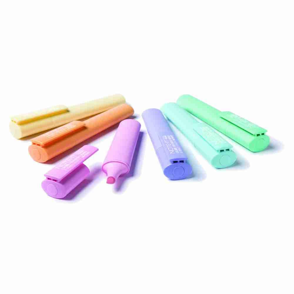 SURILGNIEUR HI TEXTE PASTEL EN POCHETTE DE 6 COULEUR 7200