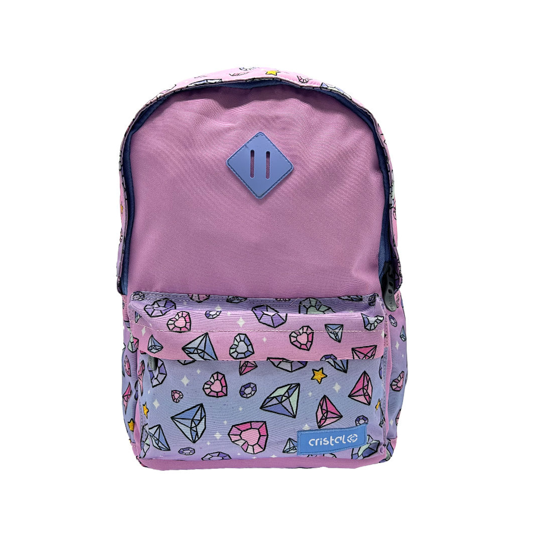 SAC A DOS SCOLAIRE 2 COMP DIFF MOTIFS 17 CRISTAL REF CR-4635