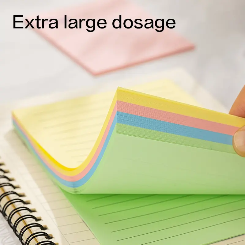 Miniature : Sticky notes quadrille 4couleurs 76*126mm