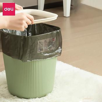 الصورة المصغرة: CORBEILLE A PAPIER RONDE EN PP DIAM.240*240*295MM/10.50L DELI REF PG302