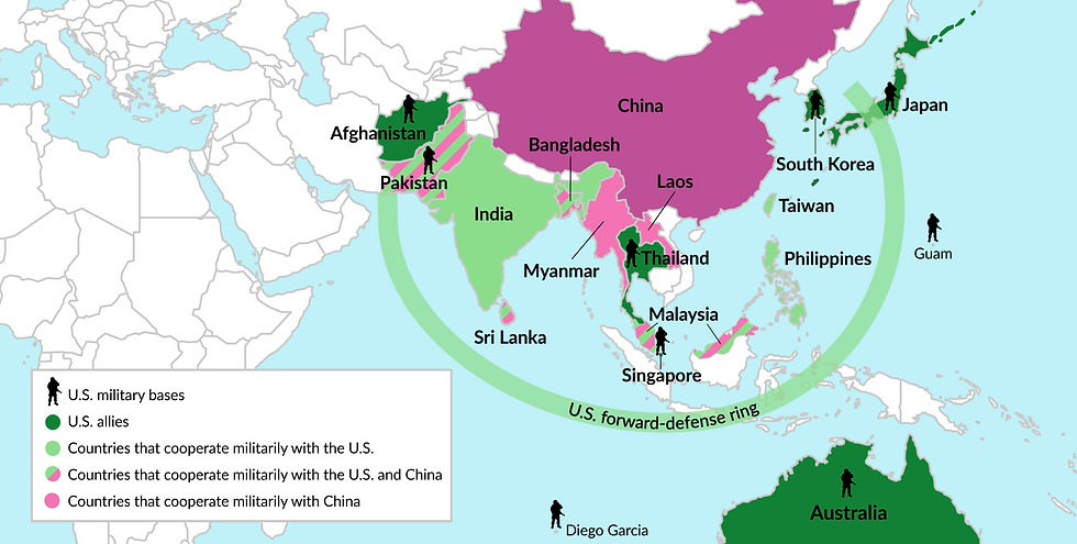Fig 3. Choropleth map illustrating mounting tension in Asia