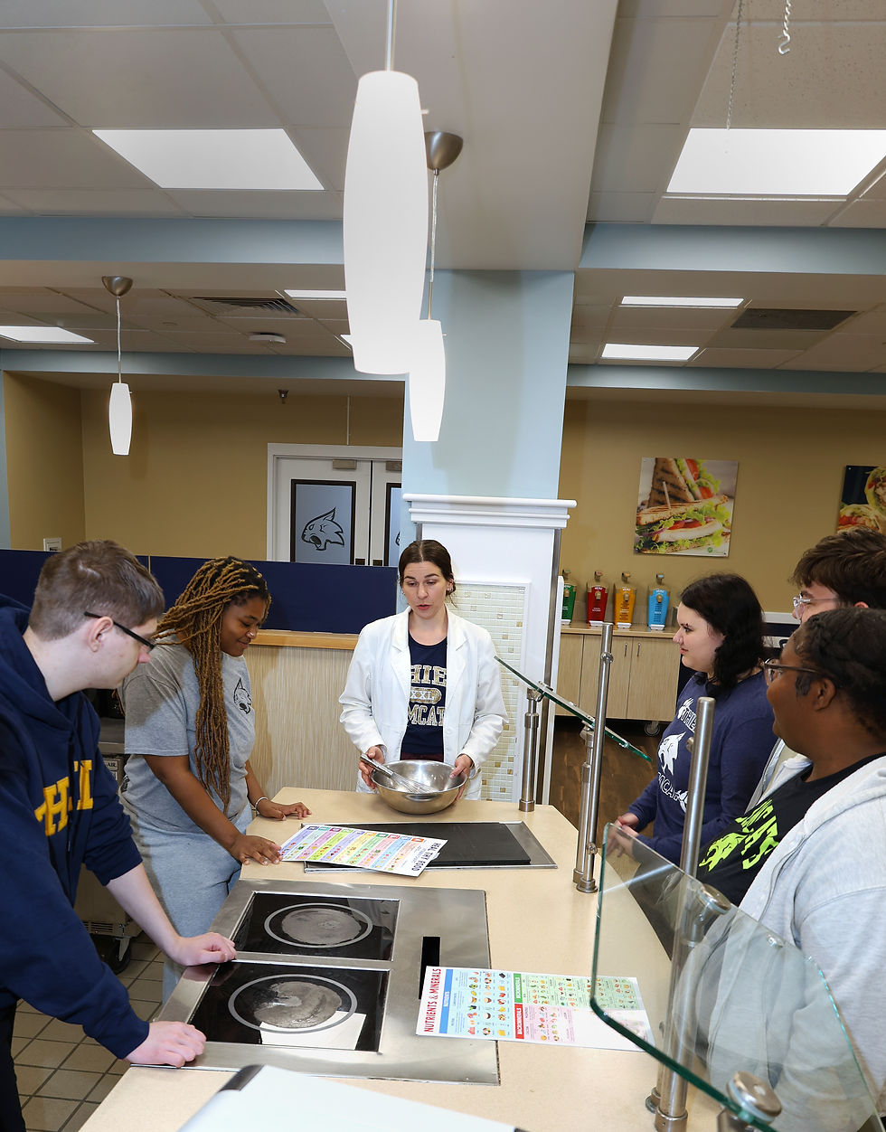 Thiel College student Bryanna Mong displays some of the client interactions that will be part of the planned nutrition clinic through the College’s new nutrition program.
