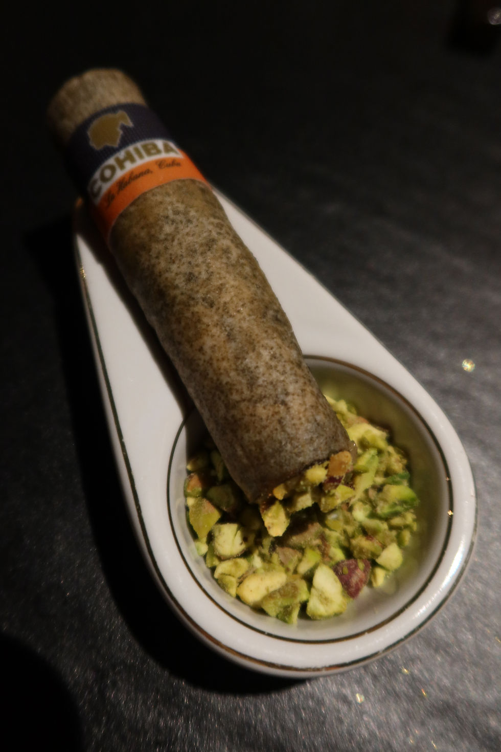Salmon belly tart cigar