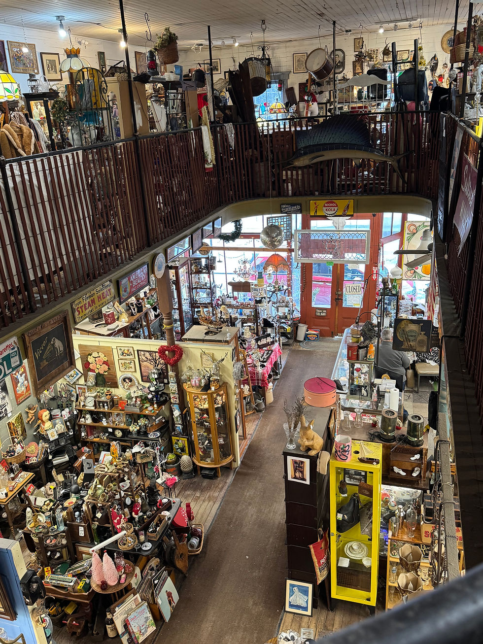 An aerial view of Wexford Antiques.