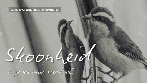 Skoonheid: Is jy nie meer werd nie?