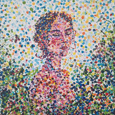 Kunstwerke, Originalbilder, Moderner Pointillismus, Achtsamkeit, Mentale Gesundheit, Lebensfreude, Glaube, Wachstum, Innehalten, Selbstliebe, Zuversicht, Ermutigung.