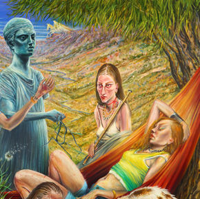 kader genç tuval üzerine yağlıboya