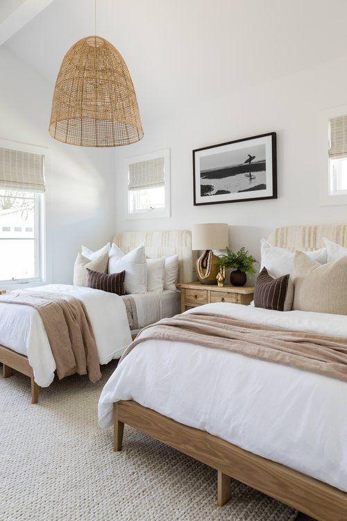 Serene bedroom with natural touches by Pure Salt Interiors