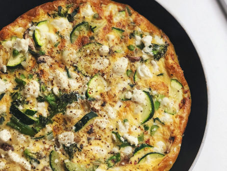 Mixed Veg + Feta Frittata