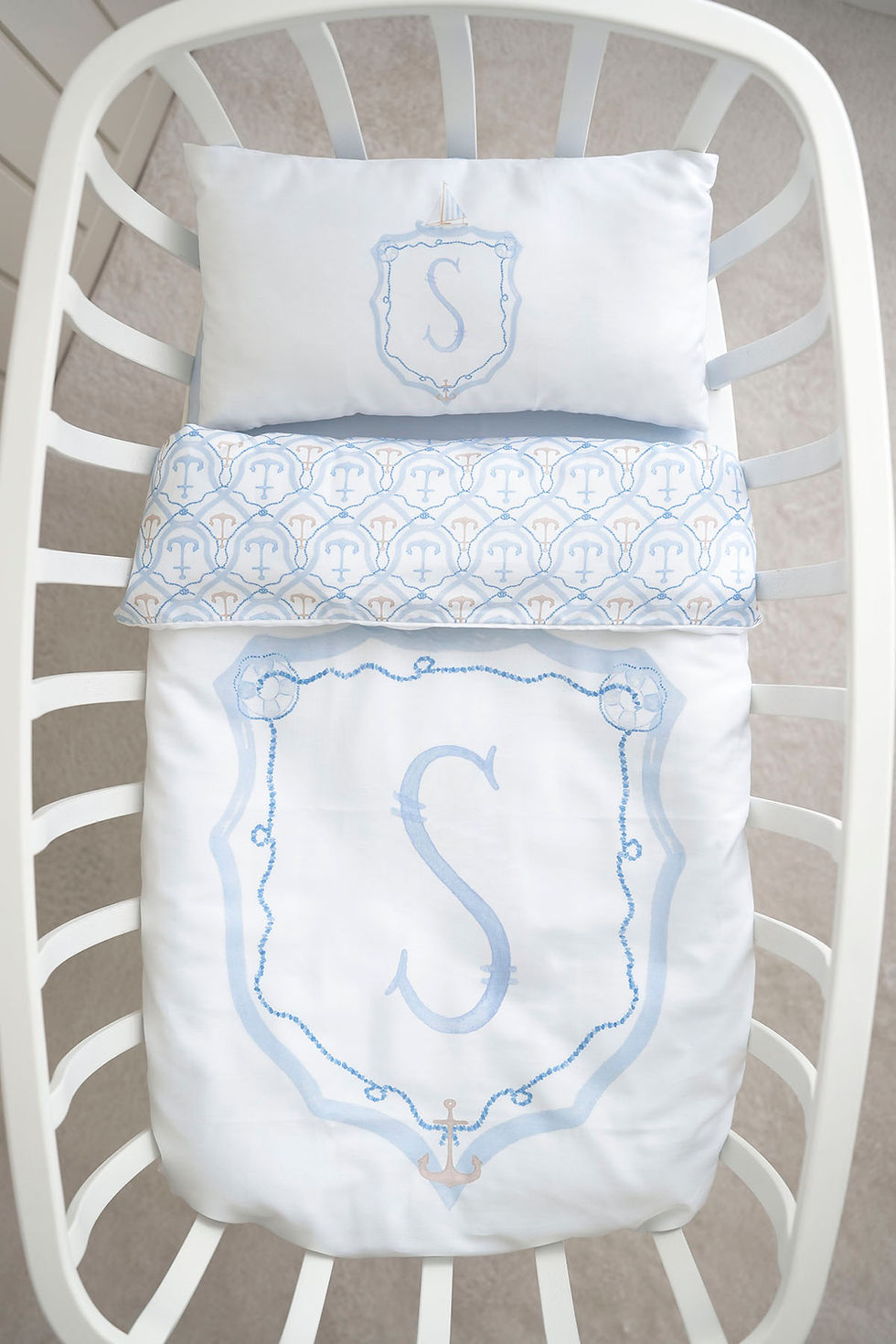 Küçük resim: S Harfi Anne Yanı Nevresim Takımı (60x100) - Noble Serie