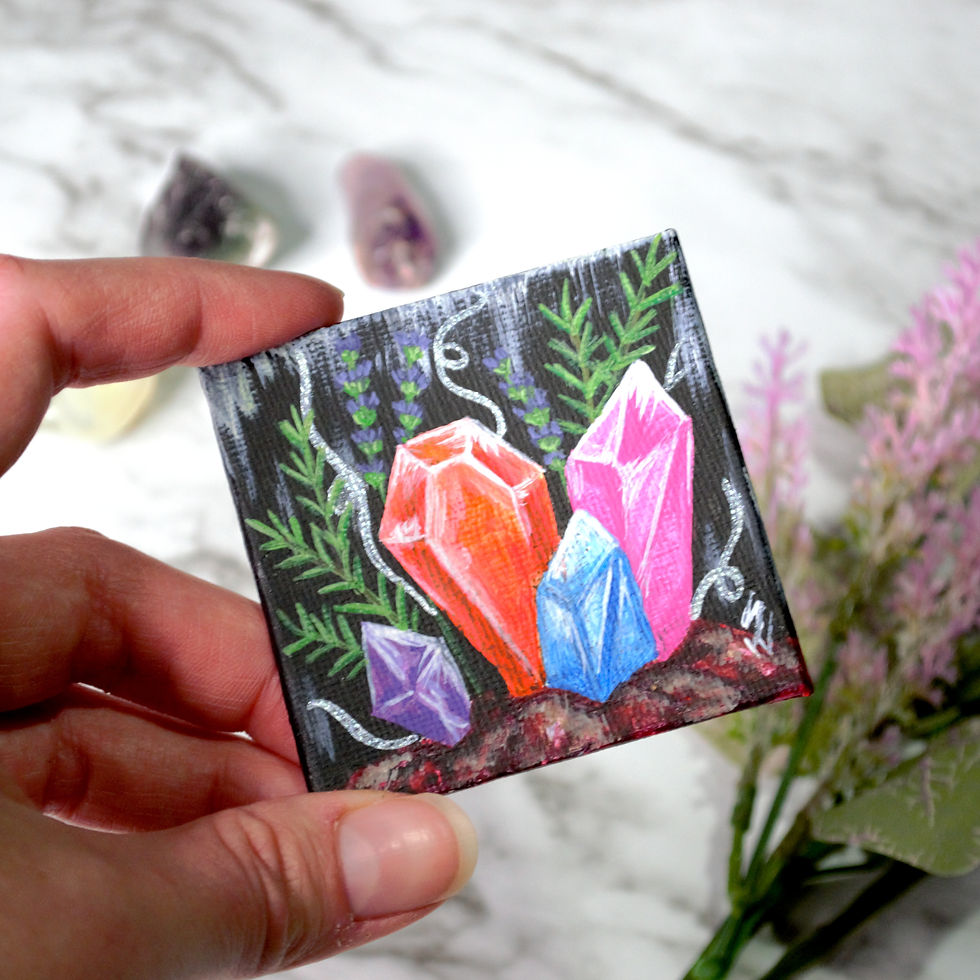 Protection of Eternal Creativity - Original Acrylic Painting on Canvas Board