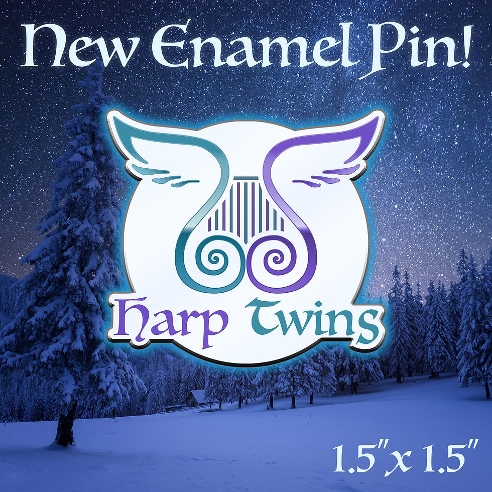 New Harp Twins Enamel Pin