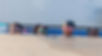 Four black girls in pool with goggle on