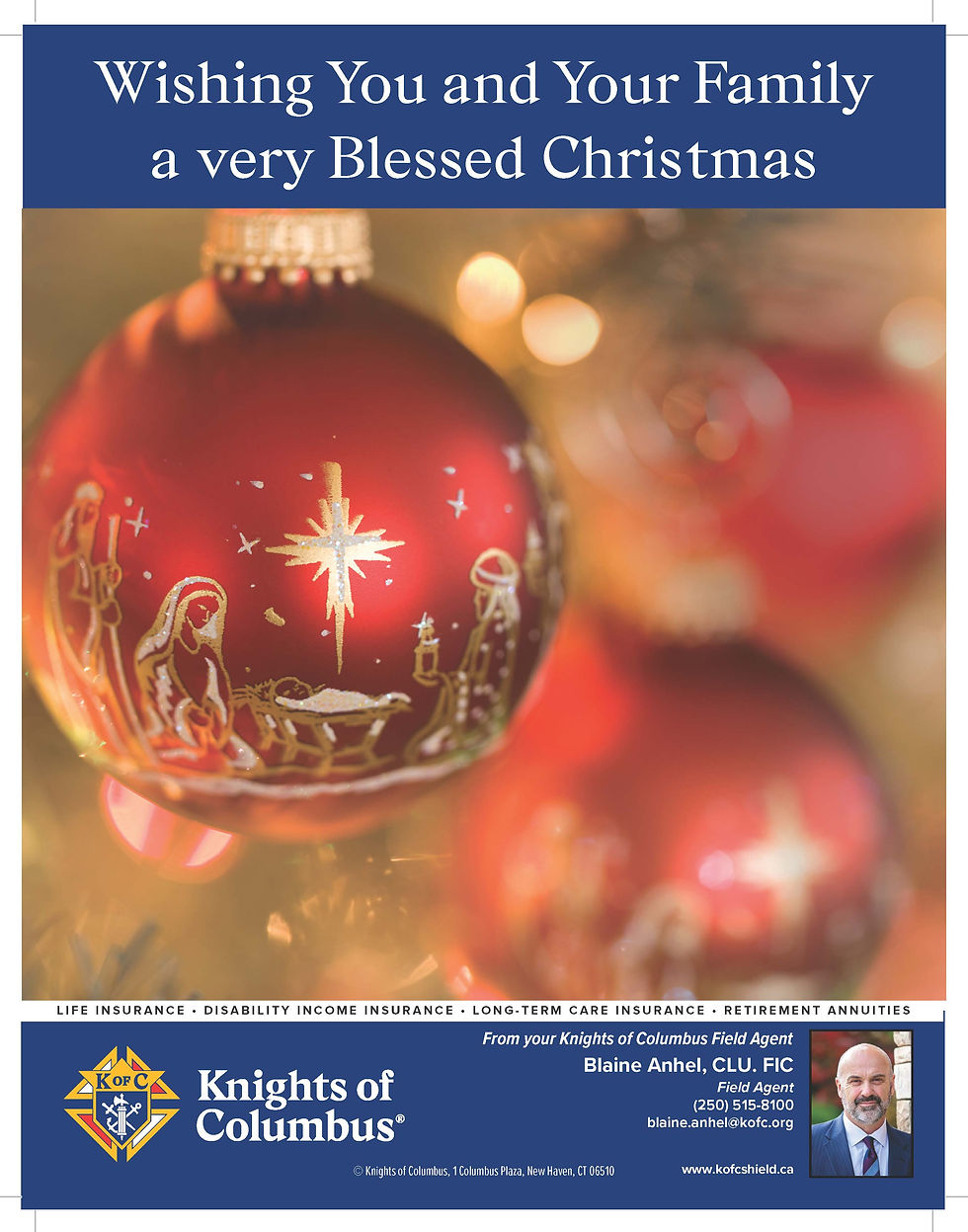 A Christmas message from Knights of Columbus Field Agent, Blaine Anhel