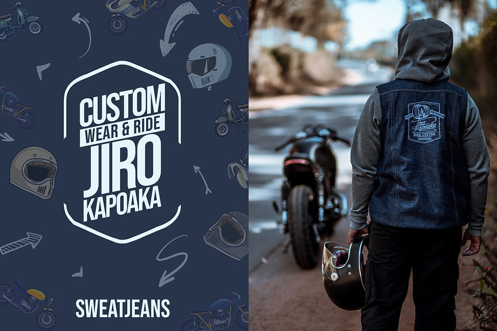 Introducing the Ultimate Biker's Denim Sweatshirt!