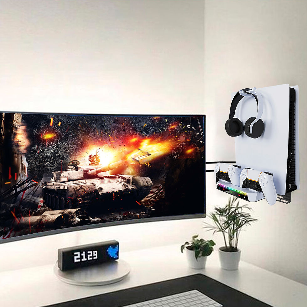 Miniatura: Shelf Floating Mount with Charging Station Wall Bracket Metal Wall Hanging Charg