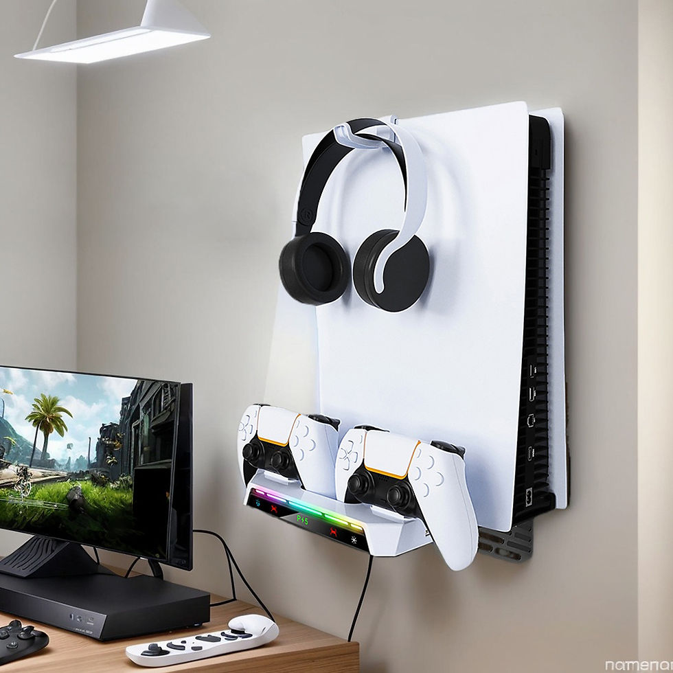 Miniatura: Shelf Floating Mount with Charging Station Wall Bracket Metal Wall Hanging Charg