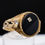 Thumbnail: Men 9KT Gold Single Diamond Ring 