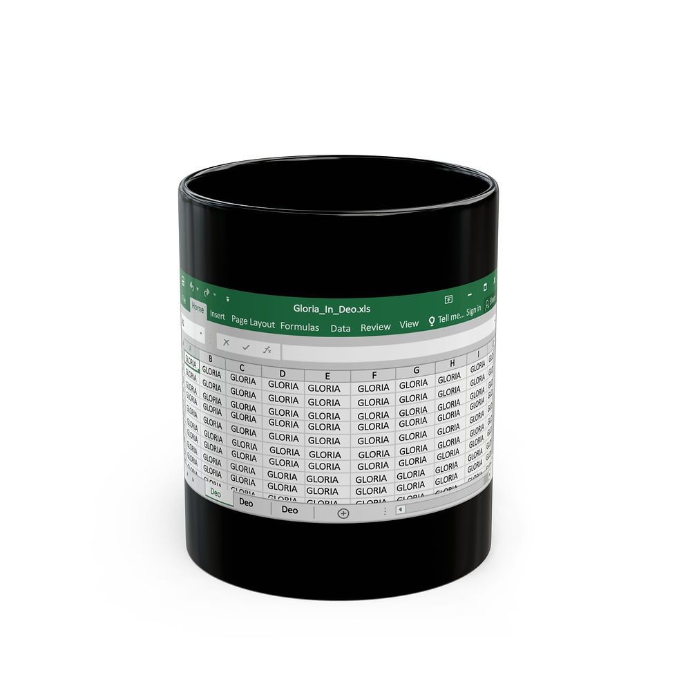 Gloria In Excel Sheets Deo mug