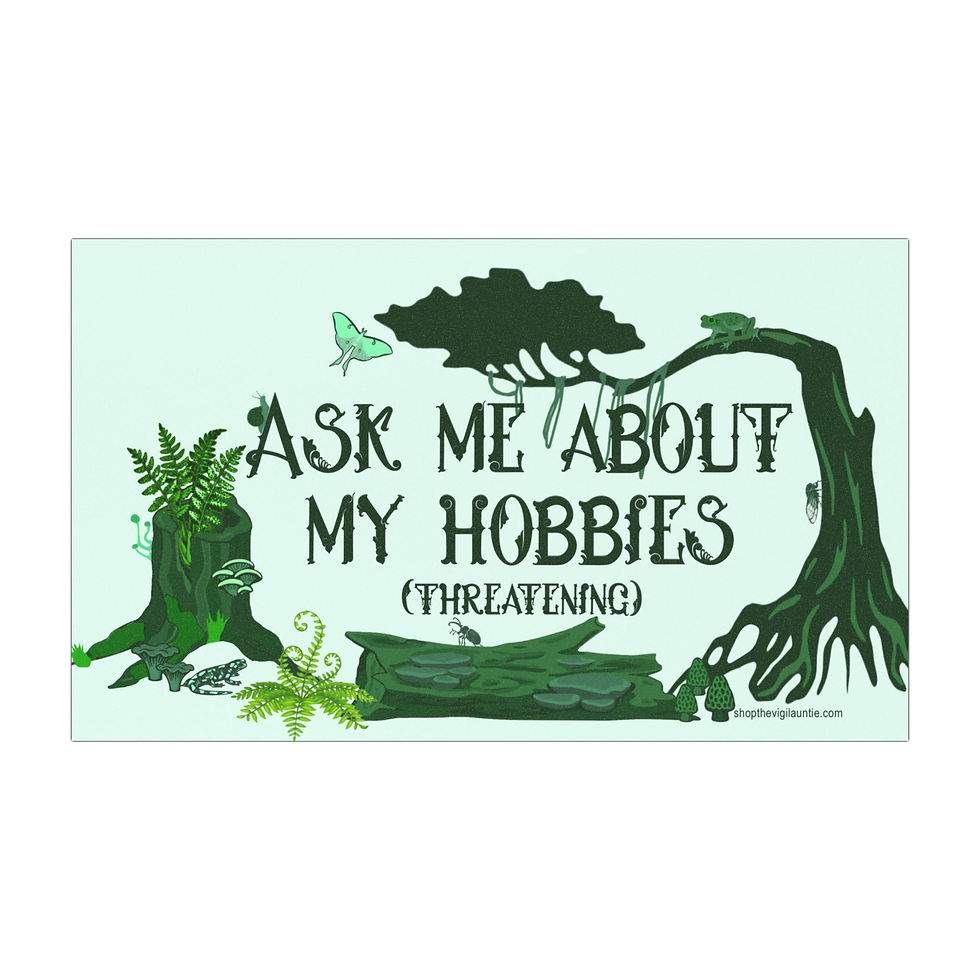 Thumbnail: Ask Me About My Hobbies car magnet — Swamp Goblin