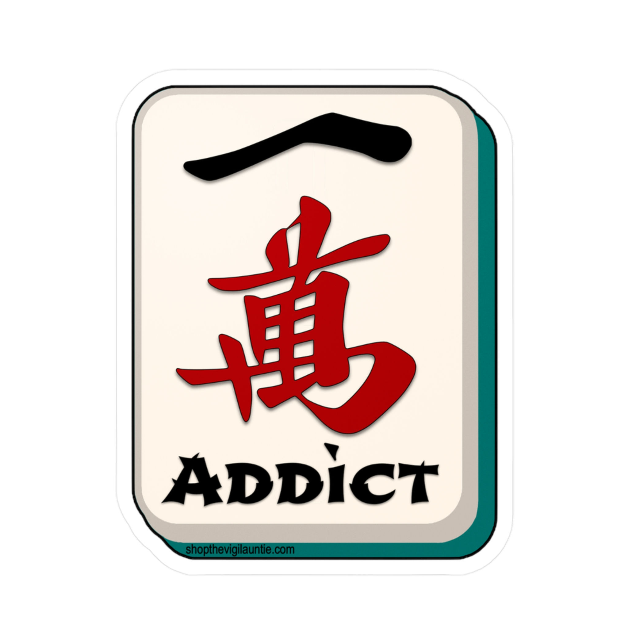 Mahjong Crack Addict sticker
