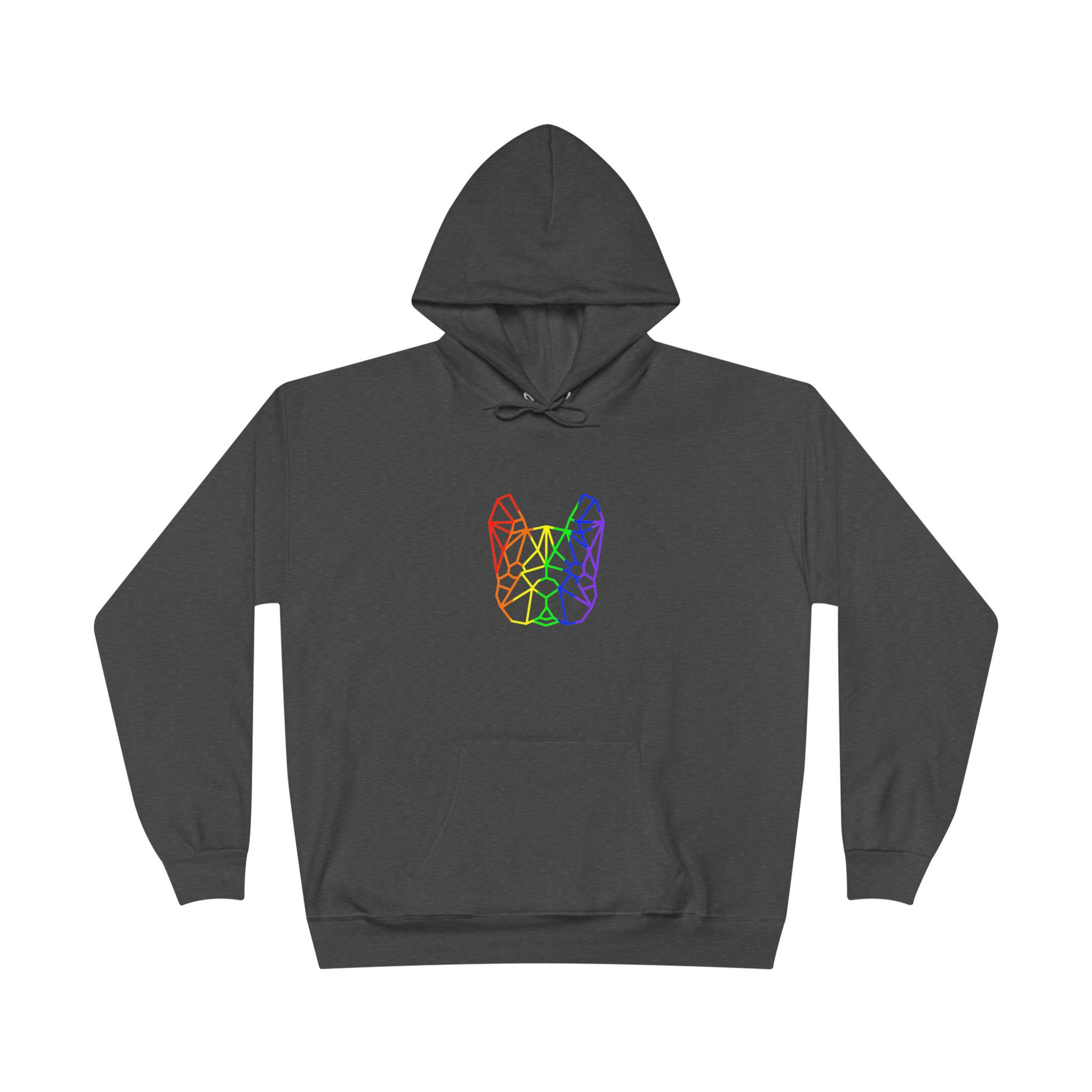 Rainbow Geo Frenchie hoodie