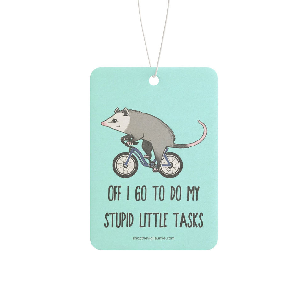 Stupid Little Tasks car air freshener 