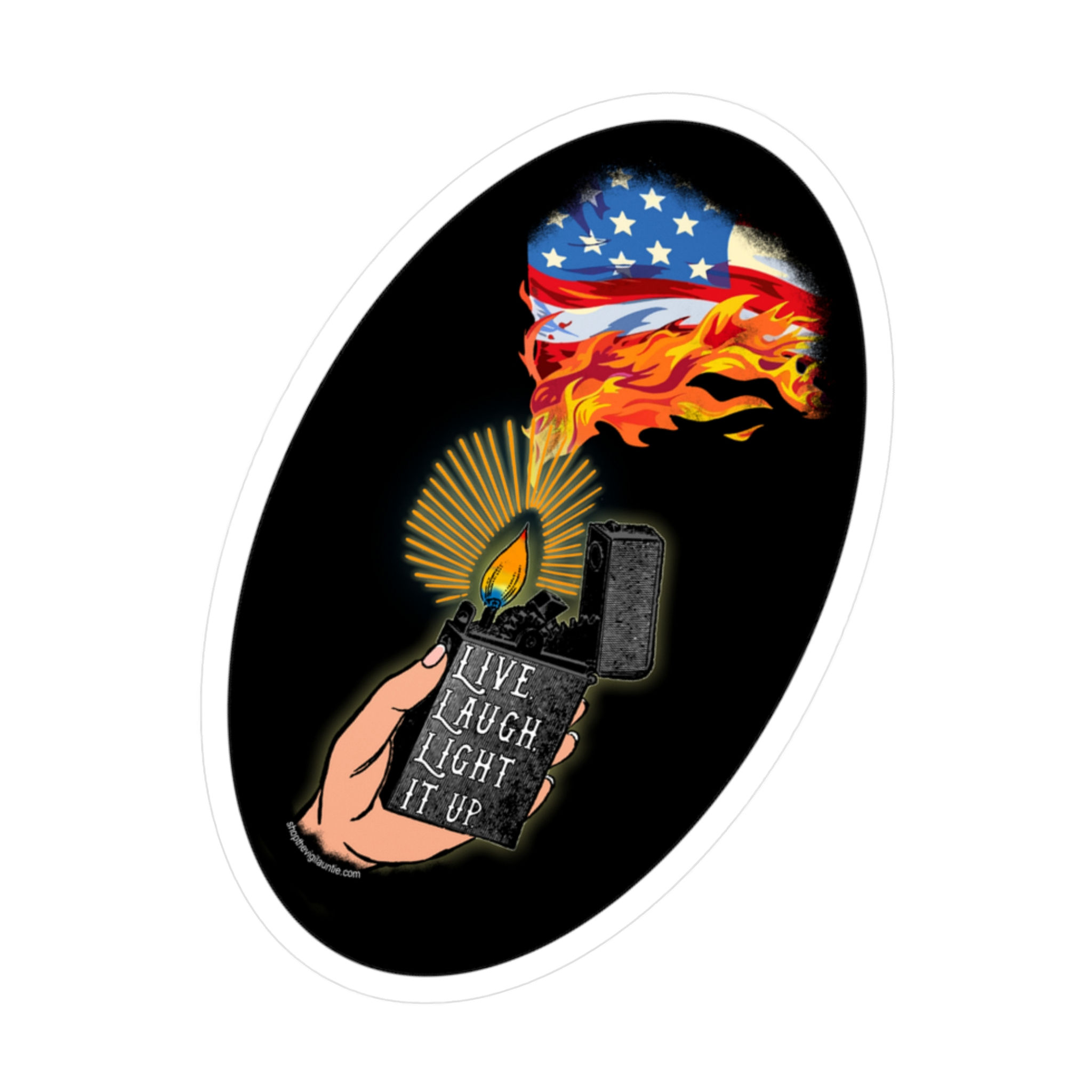 Live, Laugh, Light It Up sticker