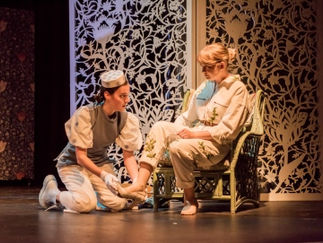 LtoR Camilla Seale as Le Prince Charmant, Nikki Martin as Marie, called Cendrillon in Cendrillon BIF Credit Genevieve Girling