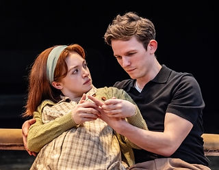 Rowan Robinson and David Moorst as Jo and Geoffrey in A Taste of Honey at the Royal Exchange Theatre. cr Johan Persson