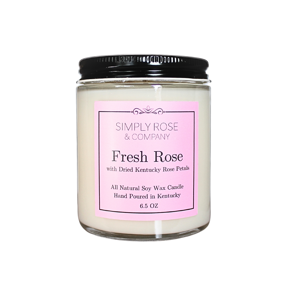6.5oz Fresh Rose Soy Candle | Simply Rose & Co.
