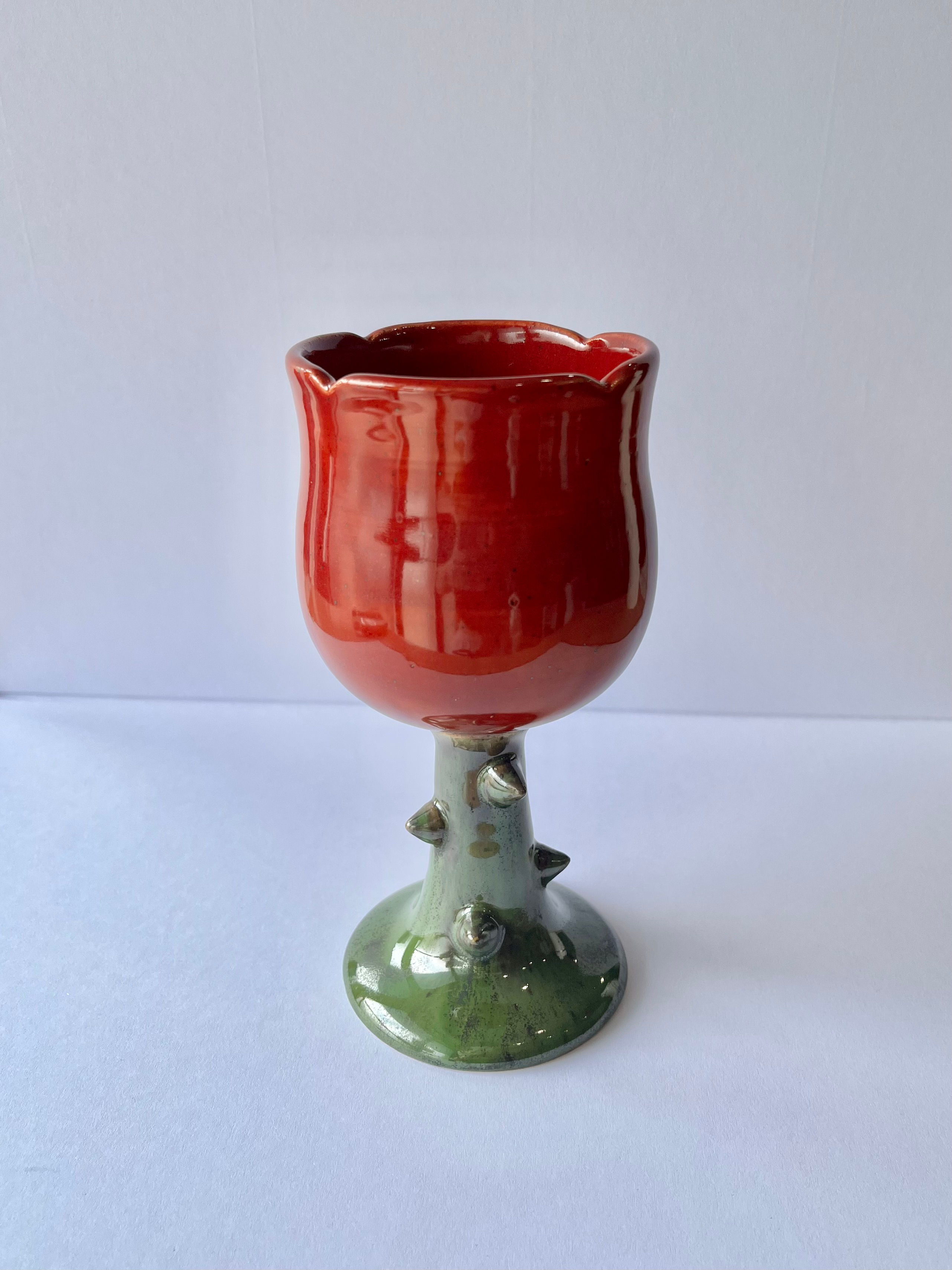 Red Rose Goblet by Elaine