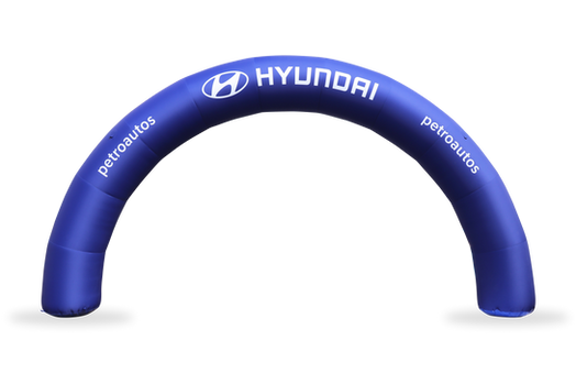 Arco inflable azul 