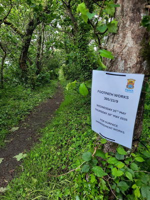 Improvement works to public right of way in Tresithick, Carnon Downs