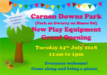 Carnon Downs park new play equipment opening!