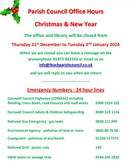 Opening hours over the Christmas period