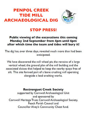 Penpol Creek Tide Mill excavations