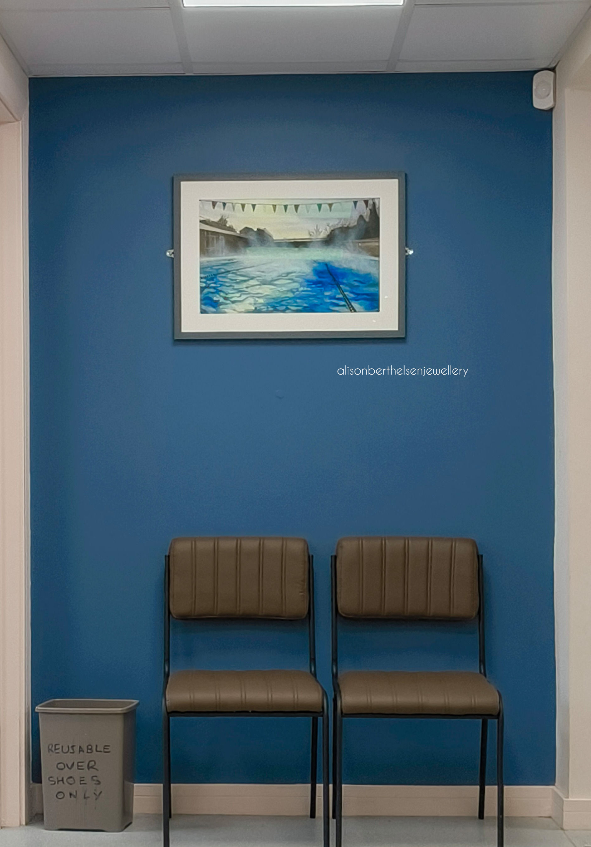 Framed Large Winter Moor Pool Giclee Print