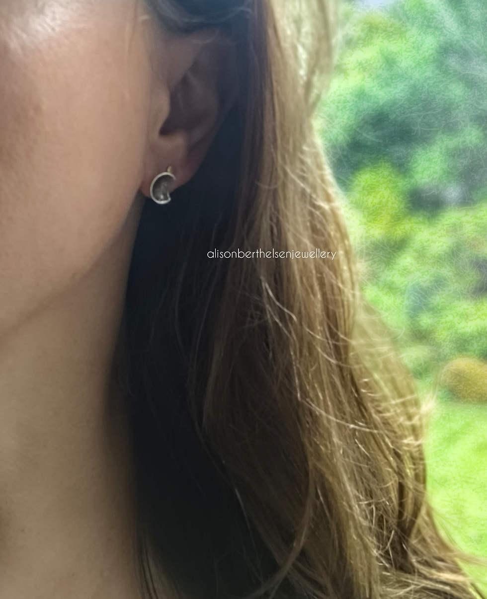 Thumbnail: Patterned Moon Studs