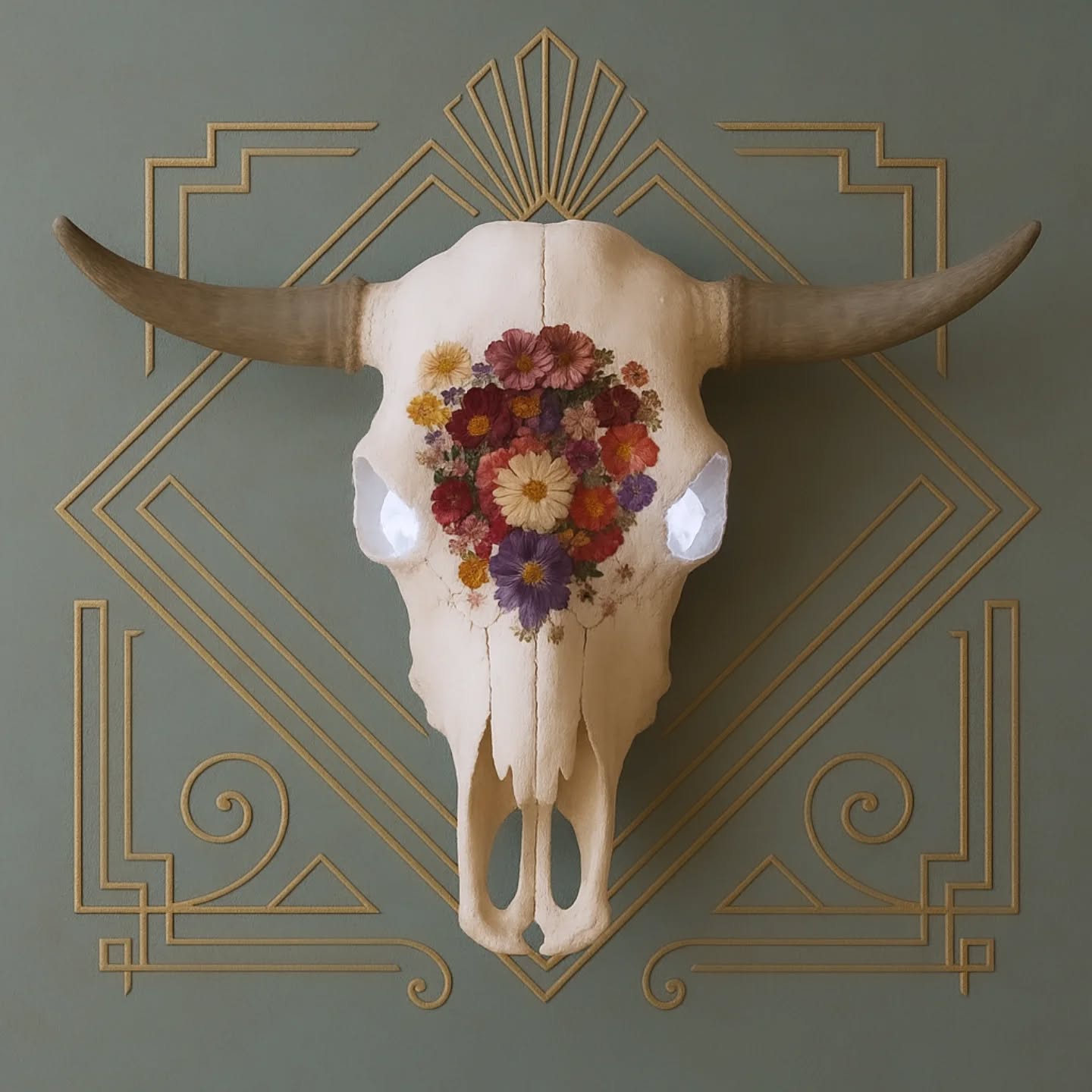 Cow Skull Sconce