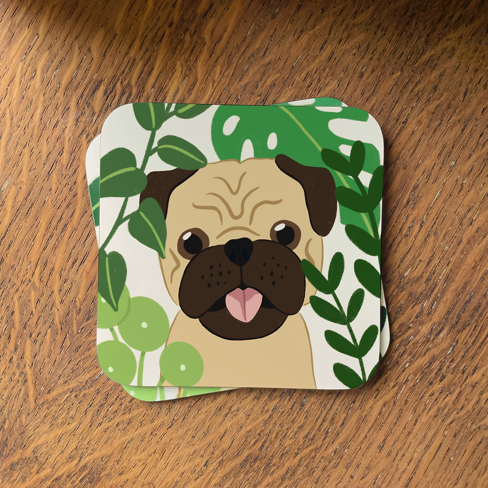 Thumbnail: Fawn Pug Coaster