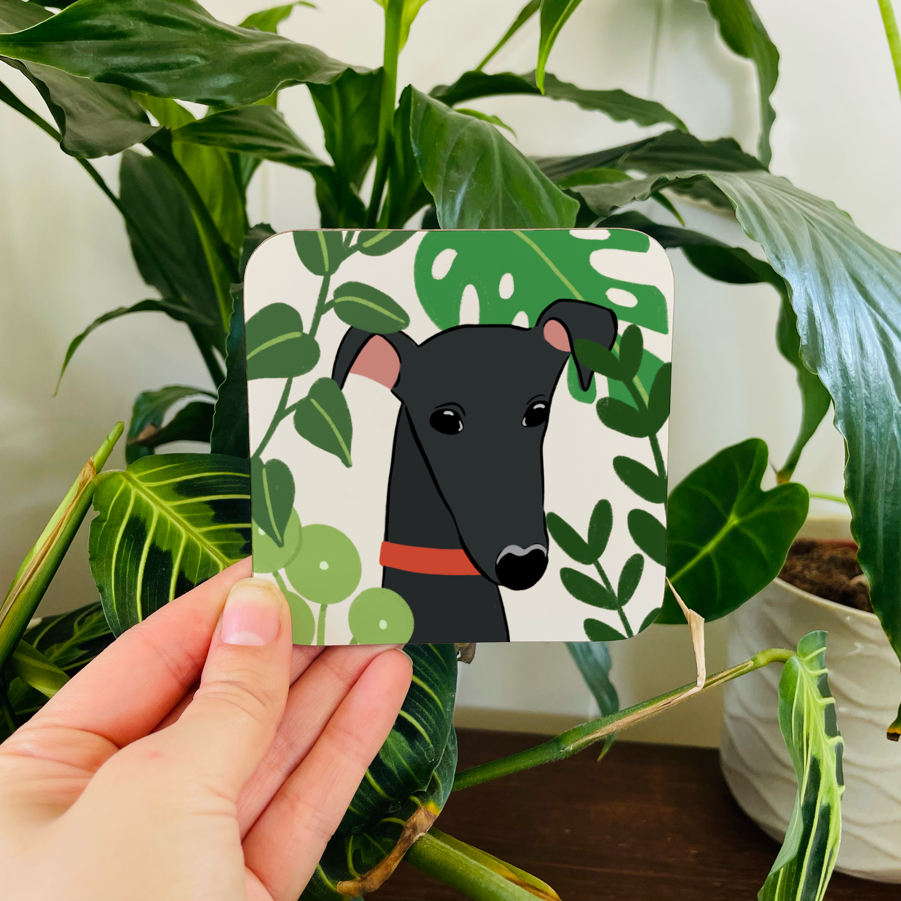 Black Greyhound Coaster