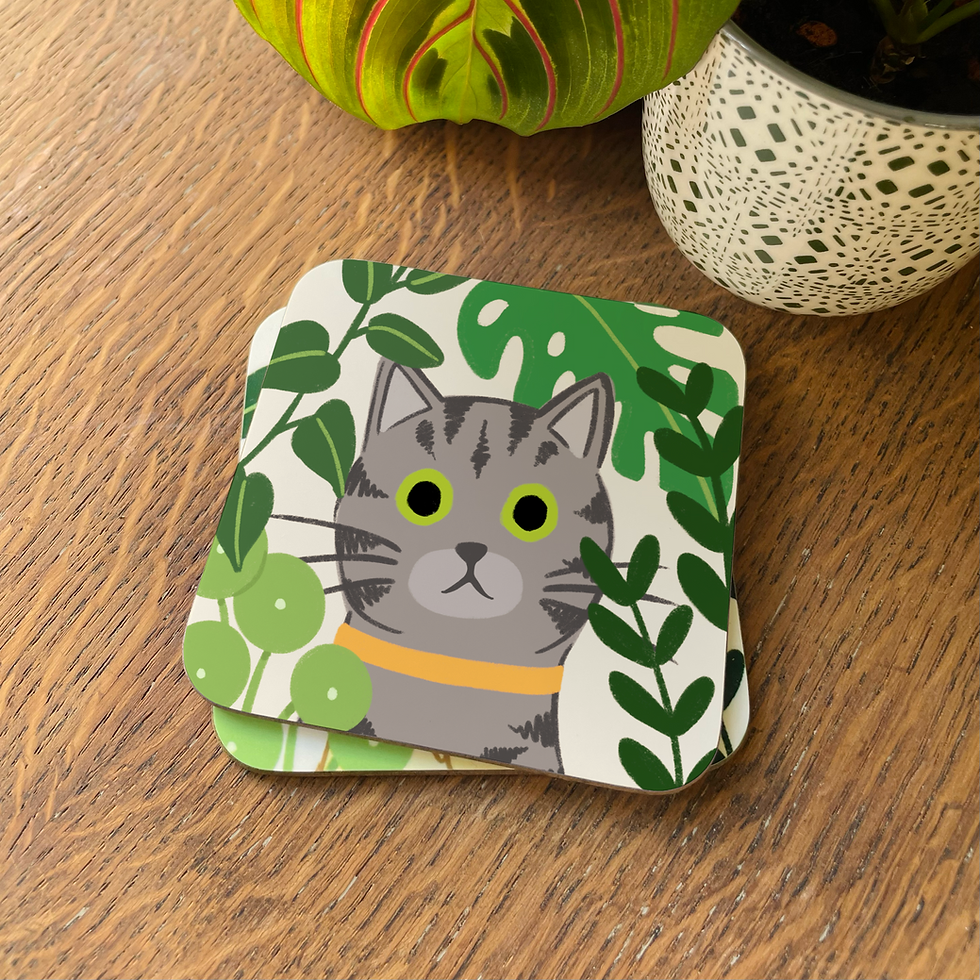 Thumbnail: Grey Tabby Cat Coaster