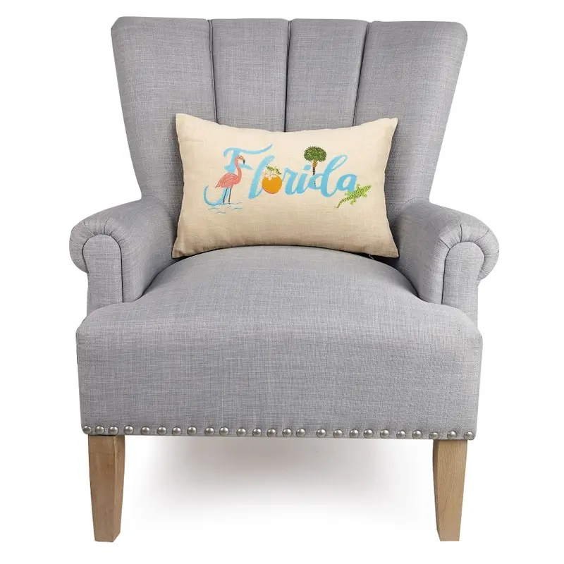 Thumbnail: Florida Embroidered Pillow