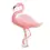 Thumbnail: Flamingo Shaped Printed Pillow, Pink