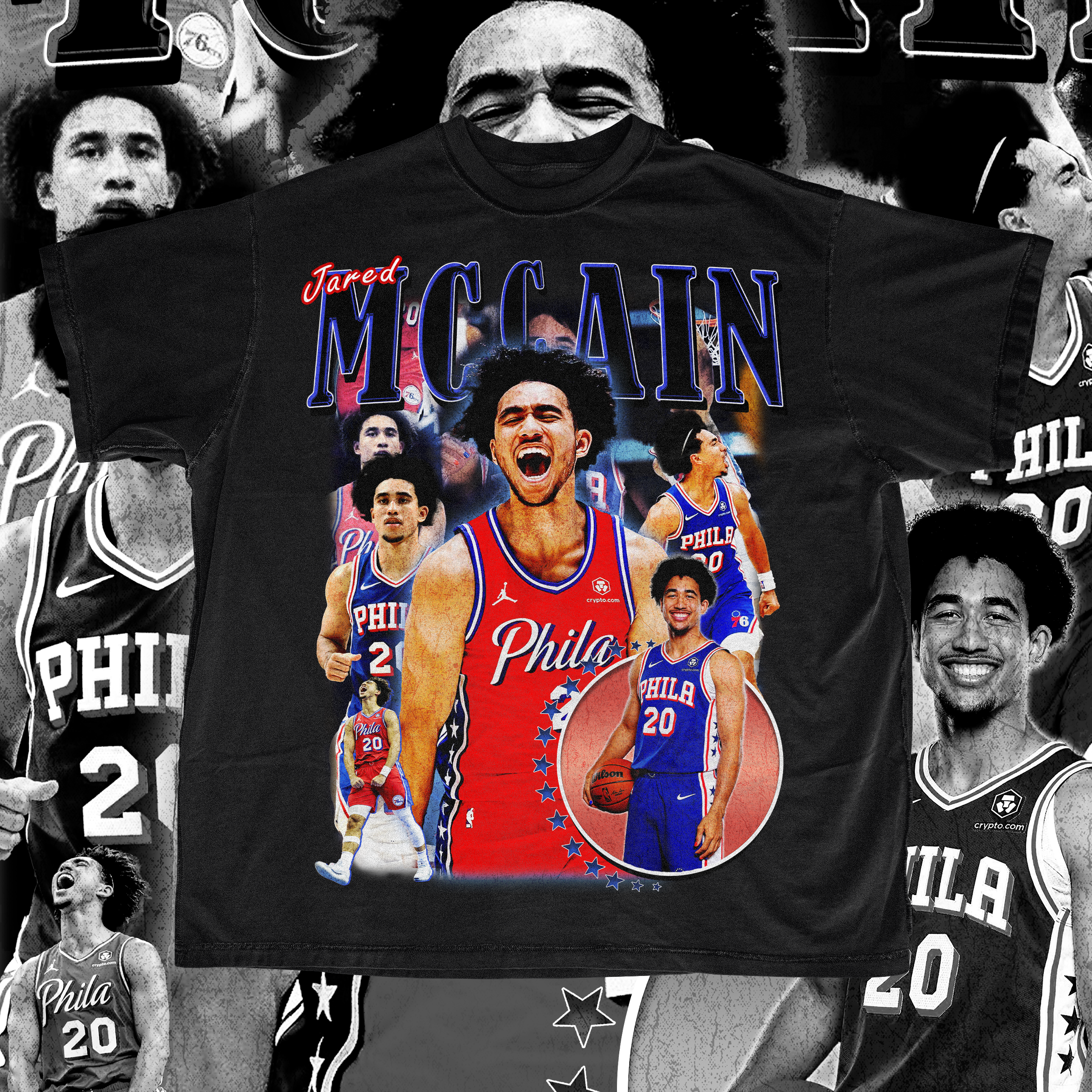 Jared McCain Sixers Graphic T-Shirt - 230 GSM