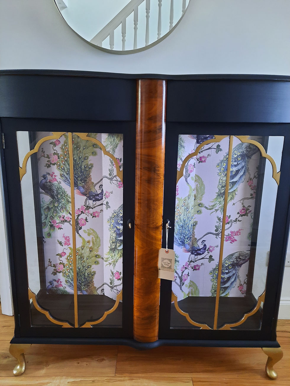 Commission Display Cabinet using Wallpaper from Bedroom