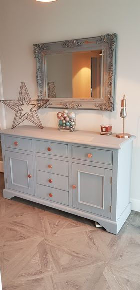 Commissioned Sideboard and Matching Mirror