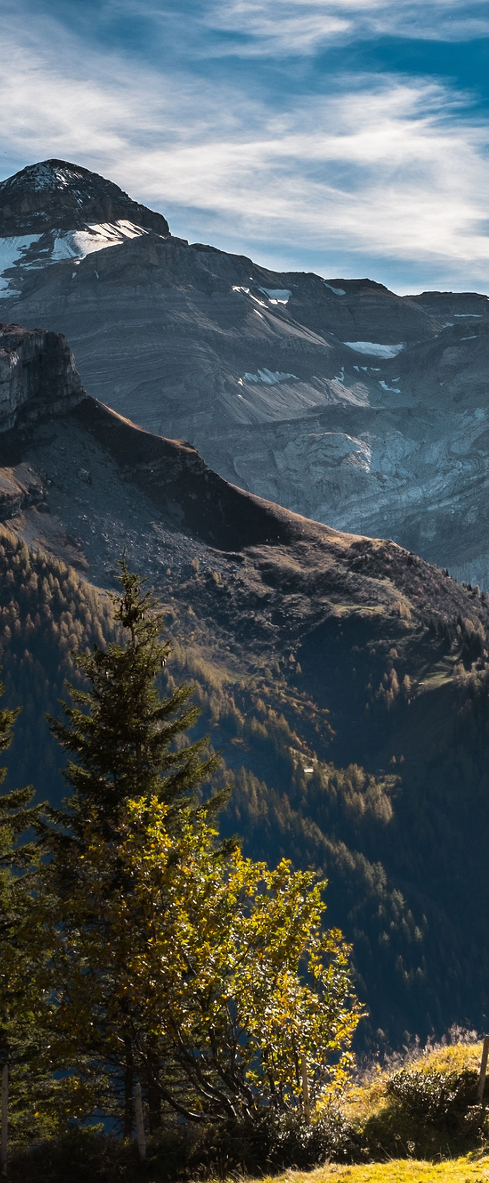 Hikers in Mountainous Landscape