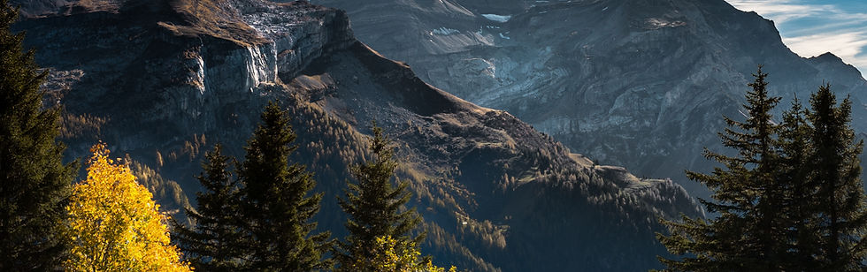 Hikers in Mountainous Landscape